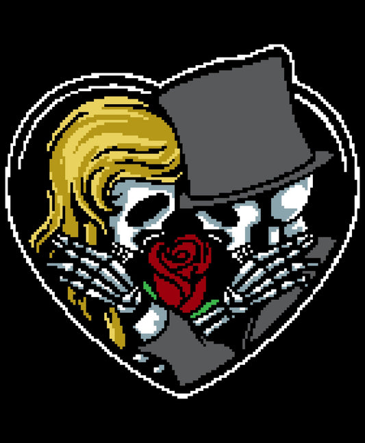 Skull Romantic Love Crochet Graphghan Pattern