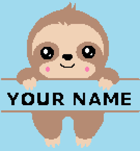 Custom Baby size Sloth Graphghan Pattern