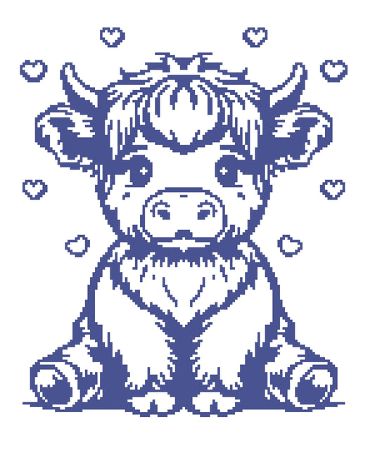 Daisy cow Crochet Graphghan Crochet Pattern