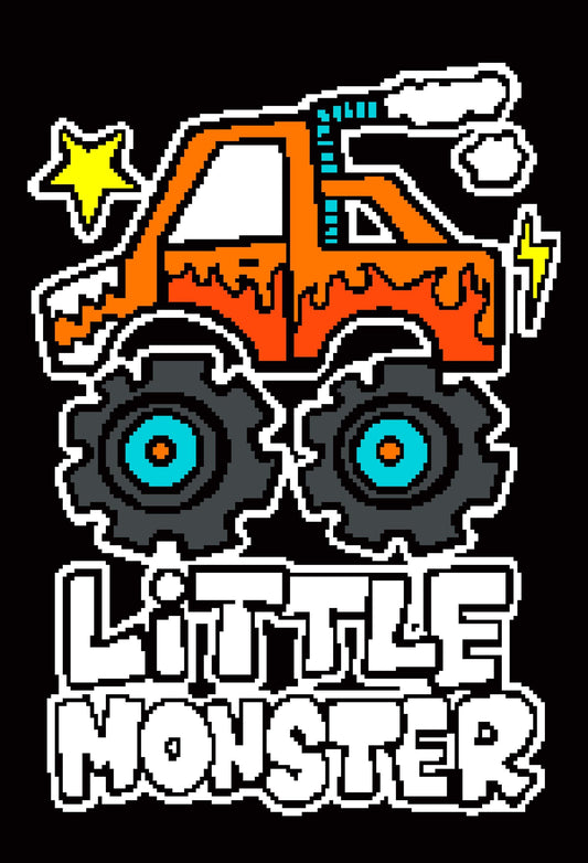 Little Monster Truck Graphghan Pattern