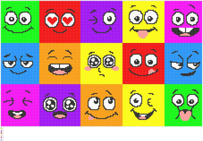 Emotional Rainbow Graphghan Pattern