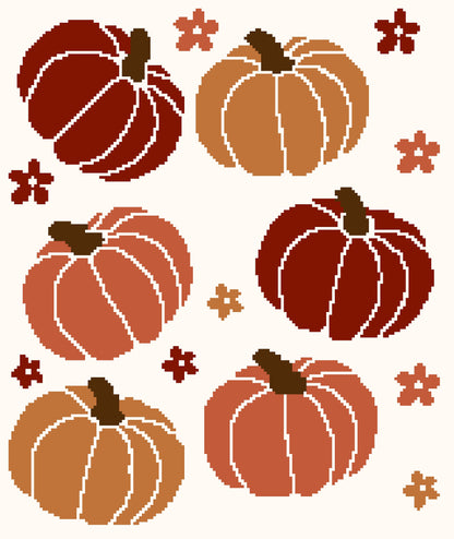 Fall Pumpkin Crochet Graphghan Pattern