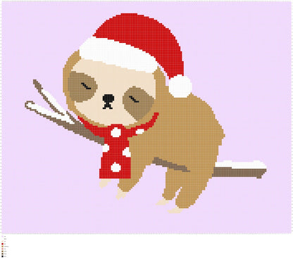 Christmas Sloth Graphghan Pattern