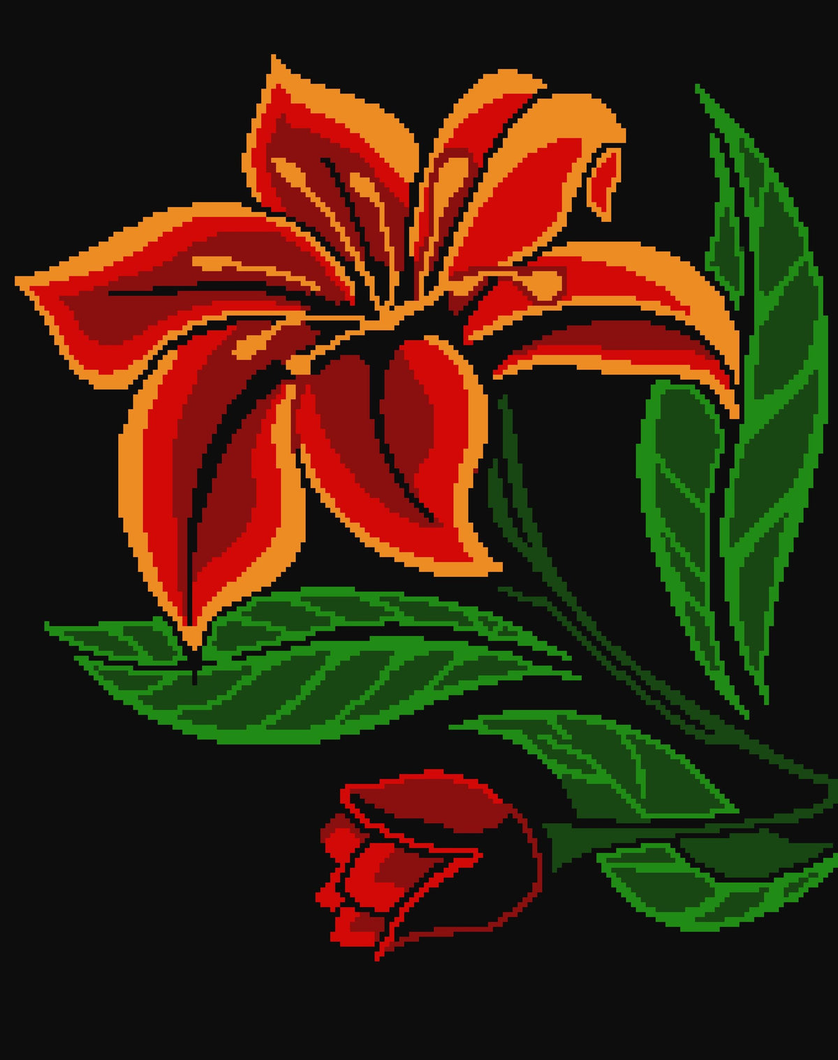 Flower Graphgan Pattern Sunset flower Graphghan Crochet Pattern – EndlessknotzCanada