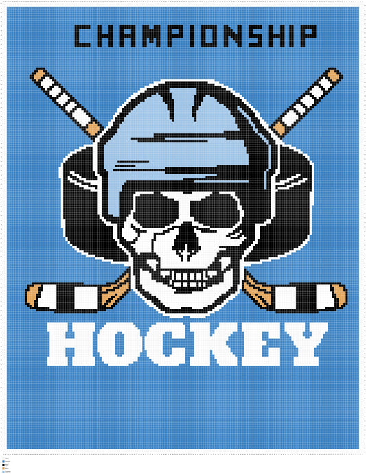 Hockey Shull Graphghan Pattern