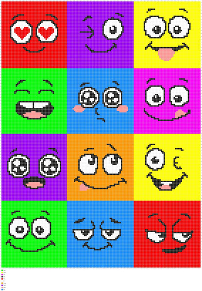 Emotion Graphghan Pattern, Single size