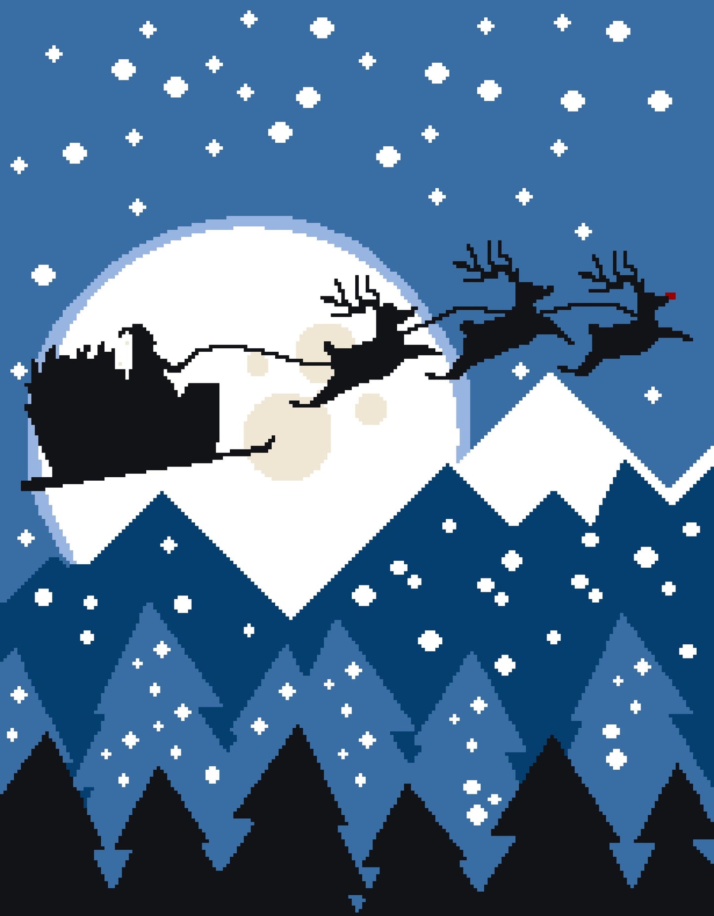 Santa Sleigh Crochet Graphghan Pattern