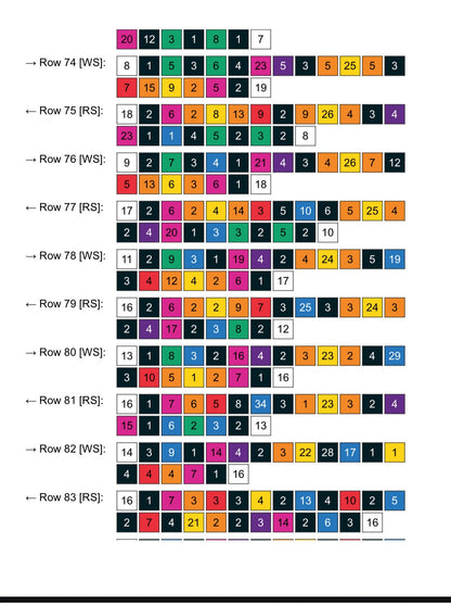 Colorful Rose Graphghan Crochet Pattern