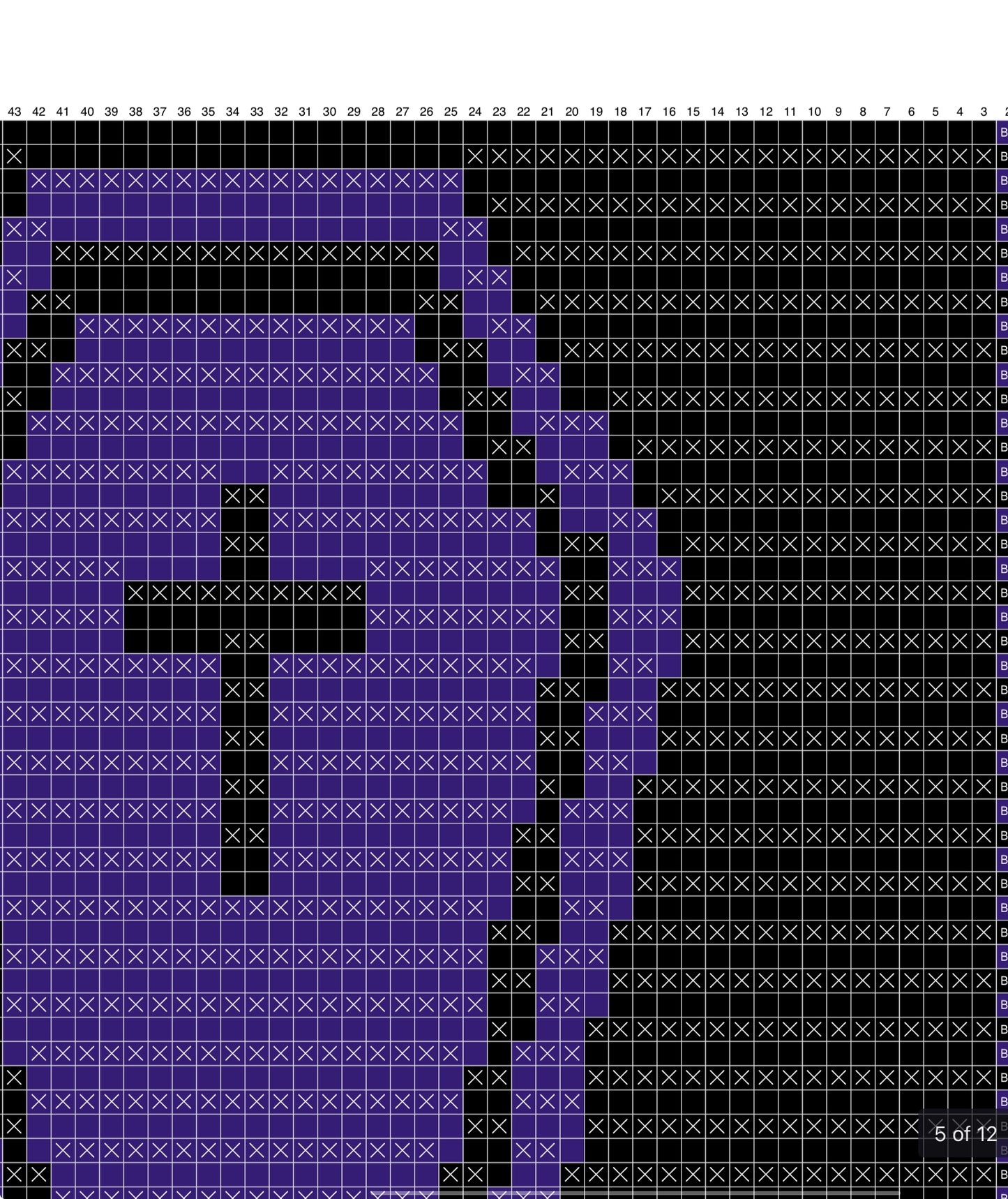Coffin Over-lay Mosaic Crochet Pattern Graphghan