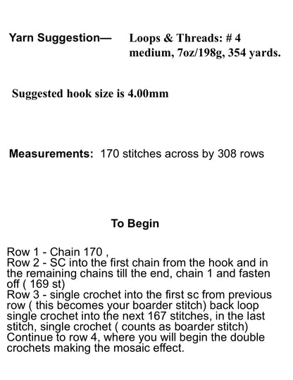 Dead Roses  Over-lay Mosaic Crochet Pattern Graphghan