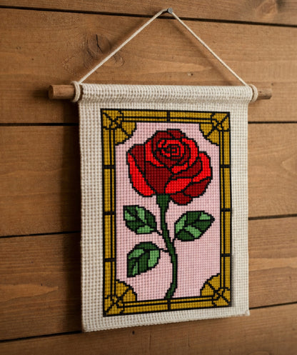 Stained Glass Rose Tapestry Crochet Graphghan Pattern