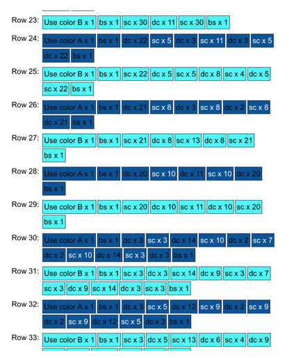 Under The Sea Over-lay Mosaic Crochet Pattern Graphghan