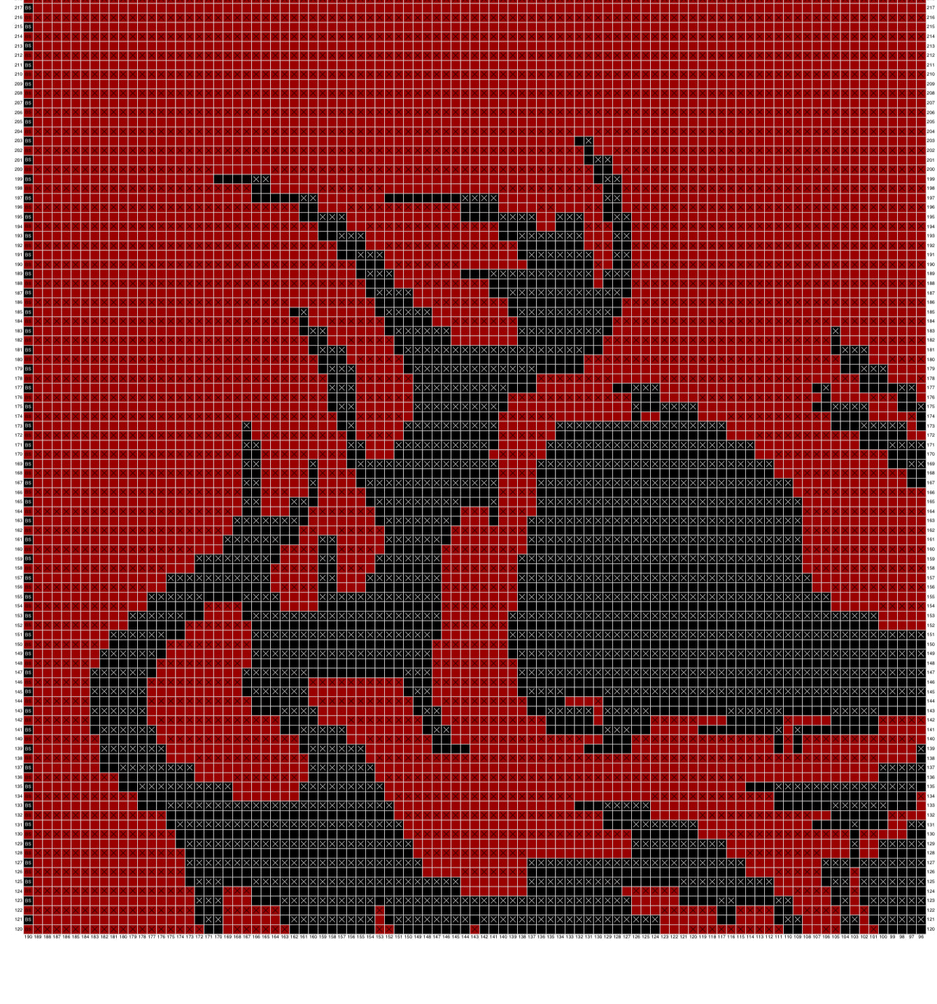 Into The Darkness Over-lay Mosaic Crochet Pattern Graphghan