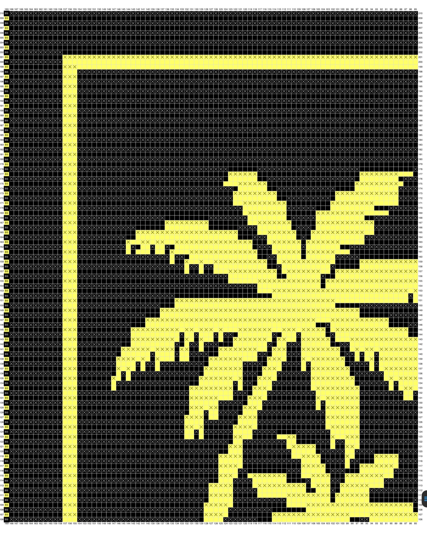Palm Beach- Over-lay Mosaic Crochet Pattern Graphghan