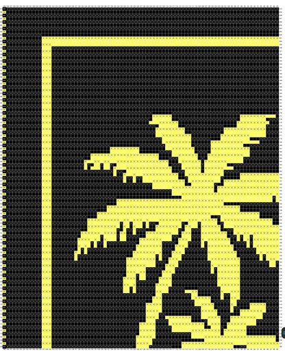 Palm Beach- Over-lay Mosaic Crochet Pattern Graphghan