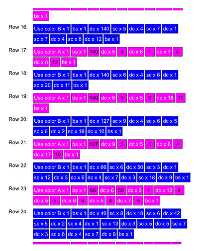 Swear Words Over-lay Mosaic Crochet Pattern Graphgan