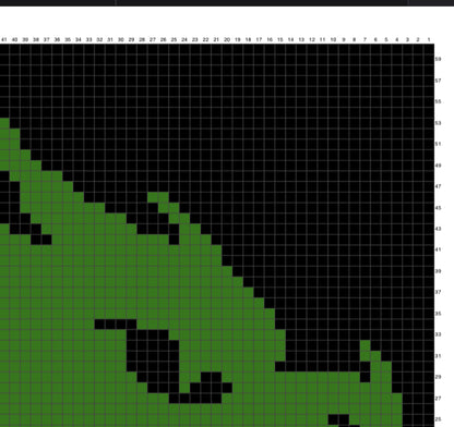 Dragon Head Graphghan Crochet Small Panel - Beginner Friendly