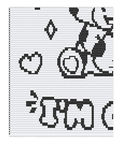 Holy Cow Over-lay Mosaic Crochet Pattern Graphghan Blanket