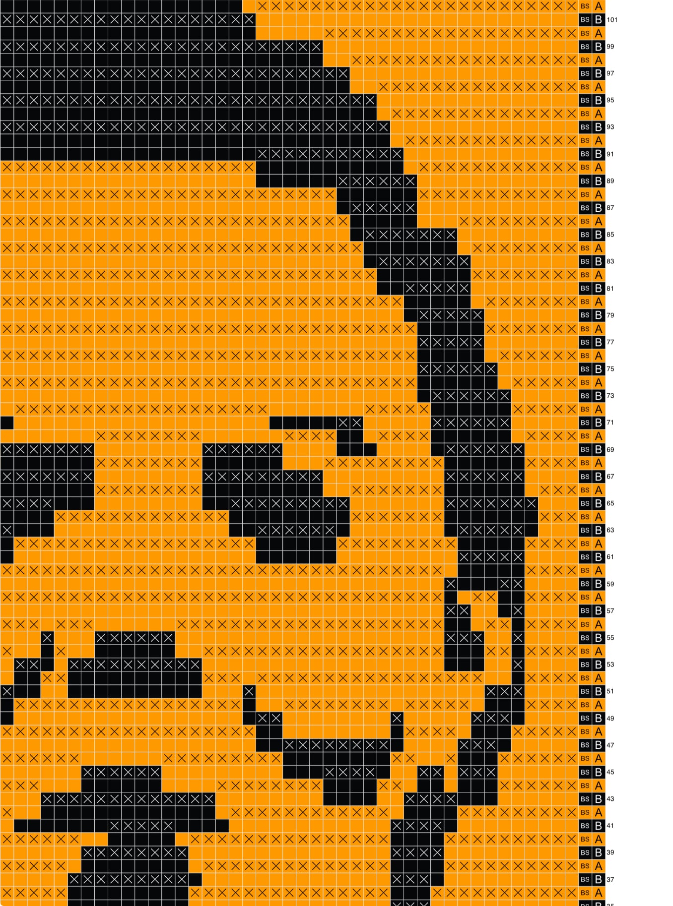 Micheal Over-lay Mosaic Crochet Pattern Graphghan