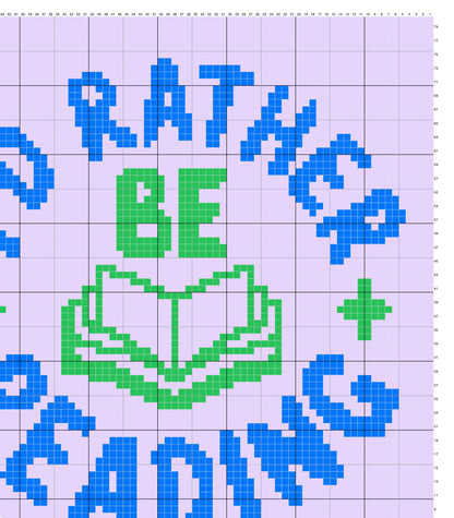 Rather Be Reading Graphghan Crochet Small Panel - Beginner Friendly