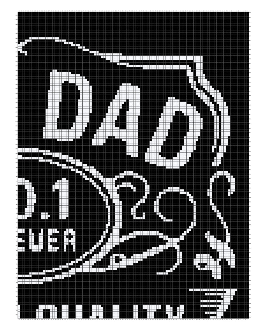 Best Dad Crochet Graphghan Pattern Blanket