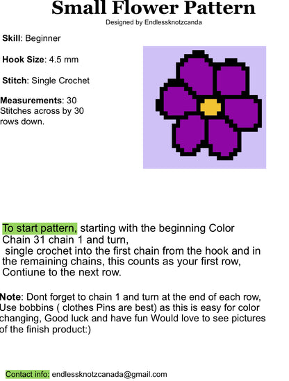 Free Flower Panel Graphghan Crochet Pattern