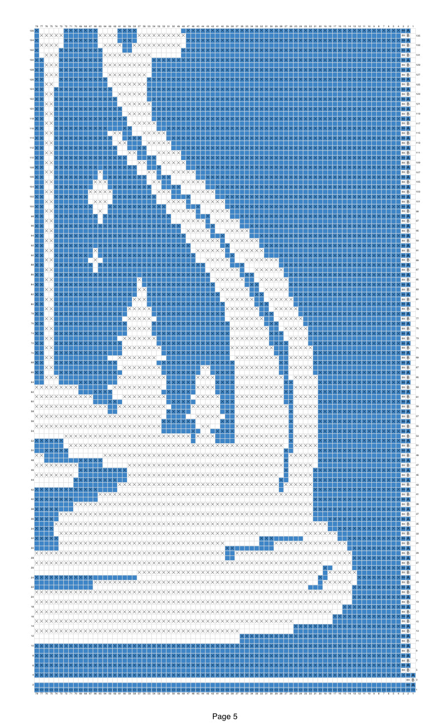 Hourglass  Over-lay Mosaic Crochet Pattern Graphghan Blanket