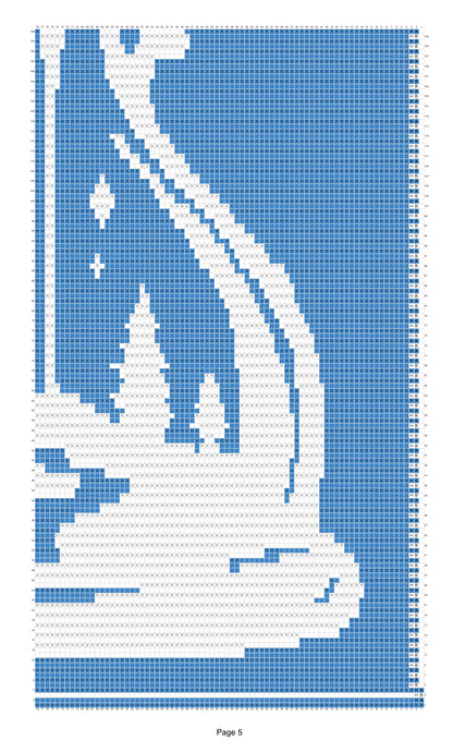 Hourglass  Over-lay Mosaic Crochet Pattern Graphghan Blanket