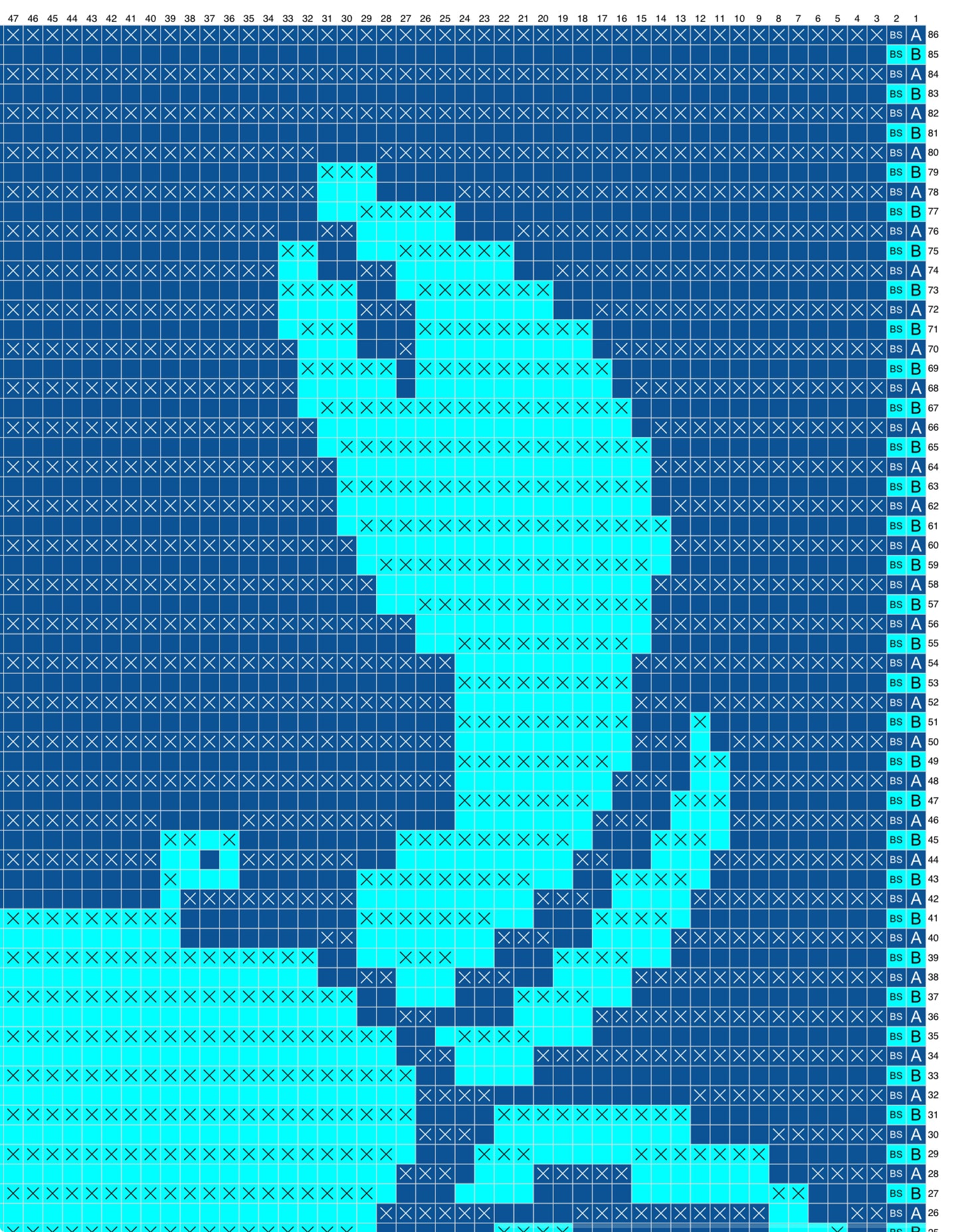 Crabby Sandy Over-lay Mosaic Crochet Pattern Graphghan Beginner