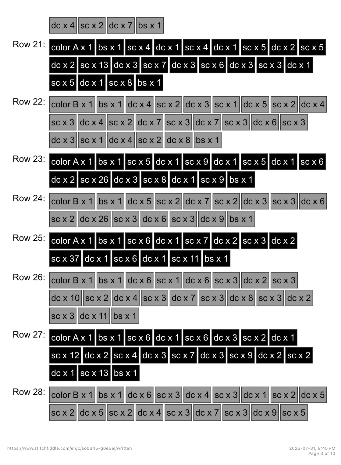 Jason Over-lay Mosaic Crochet Pattern Graphghan