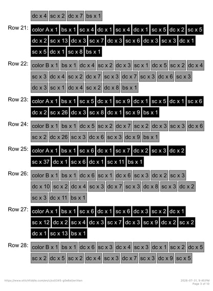 Jason Over-lay Mosaic Crochet Pattern Graphghan