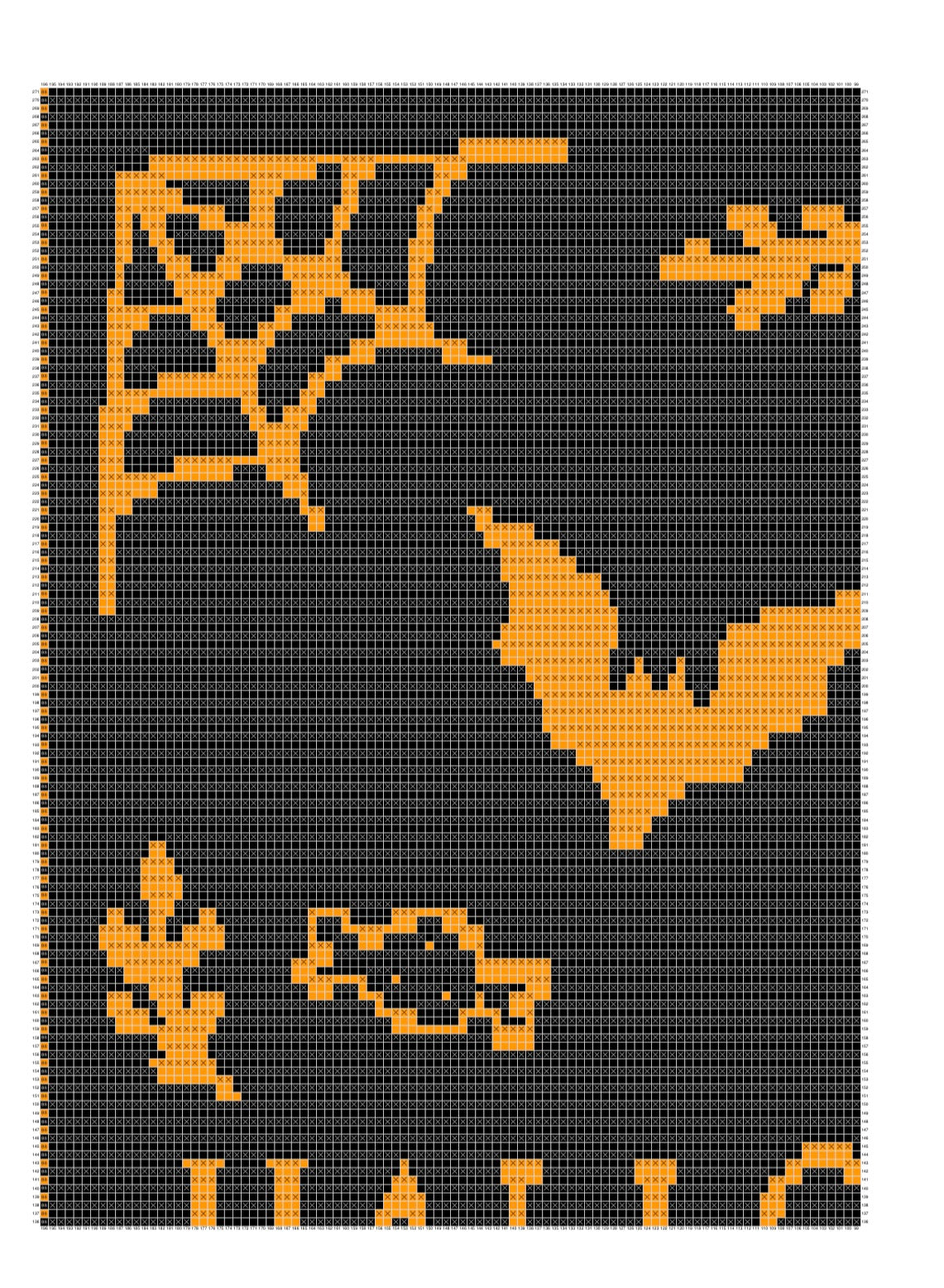 Halloween Spooky & Cute Over-lay Mosaic Crochet Pattern Graphghan
