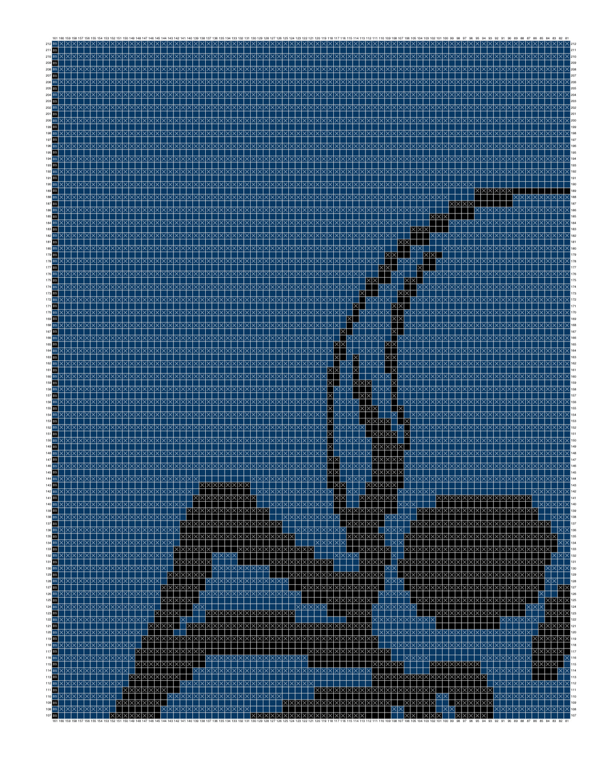 Spider Skull Over-lay Mosaic Crochet Pattern Graphghan