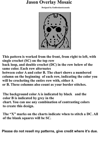 Jason Over-lay Mosaic Crochet Pattern Graphghan