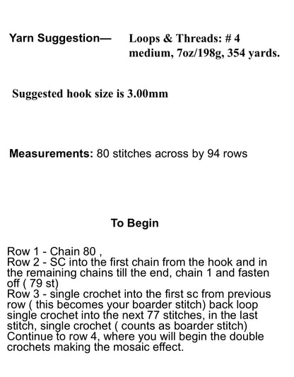 Jason Over-lay Mosaic Crochet Pattern Graphghan