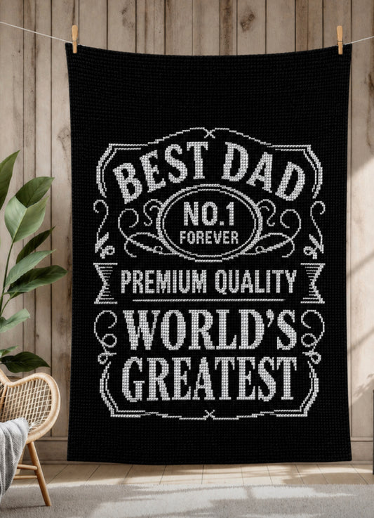 Best Dad Crochet Graphghan Pattern Blanket