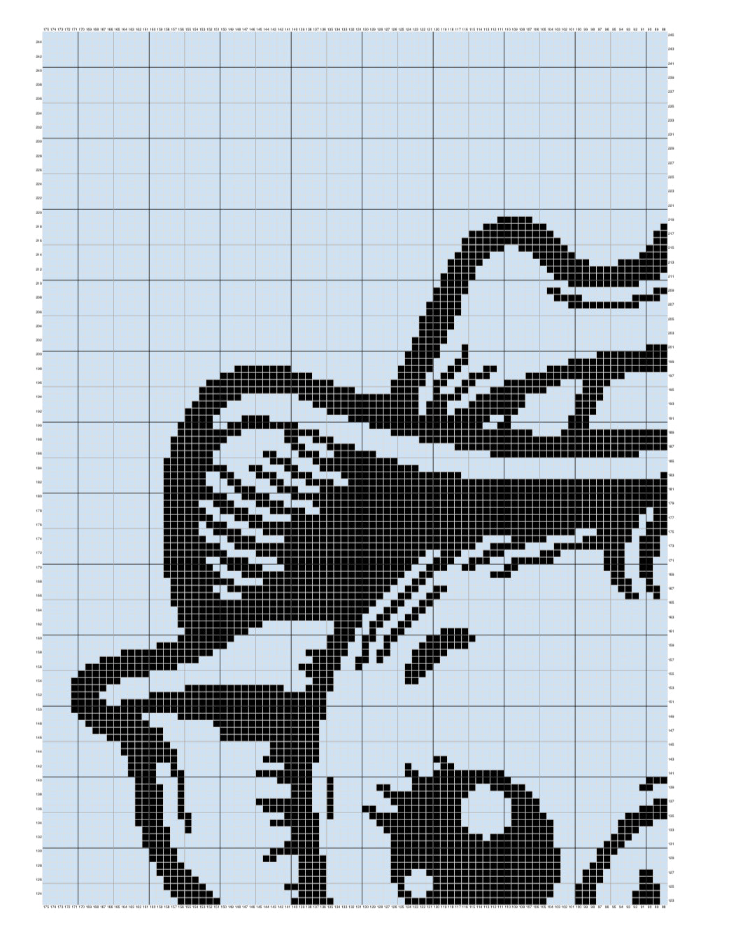 Howdy Piggy Graphghan Crochet Pattern