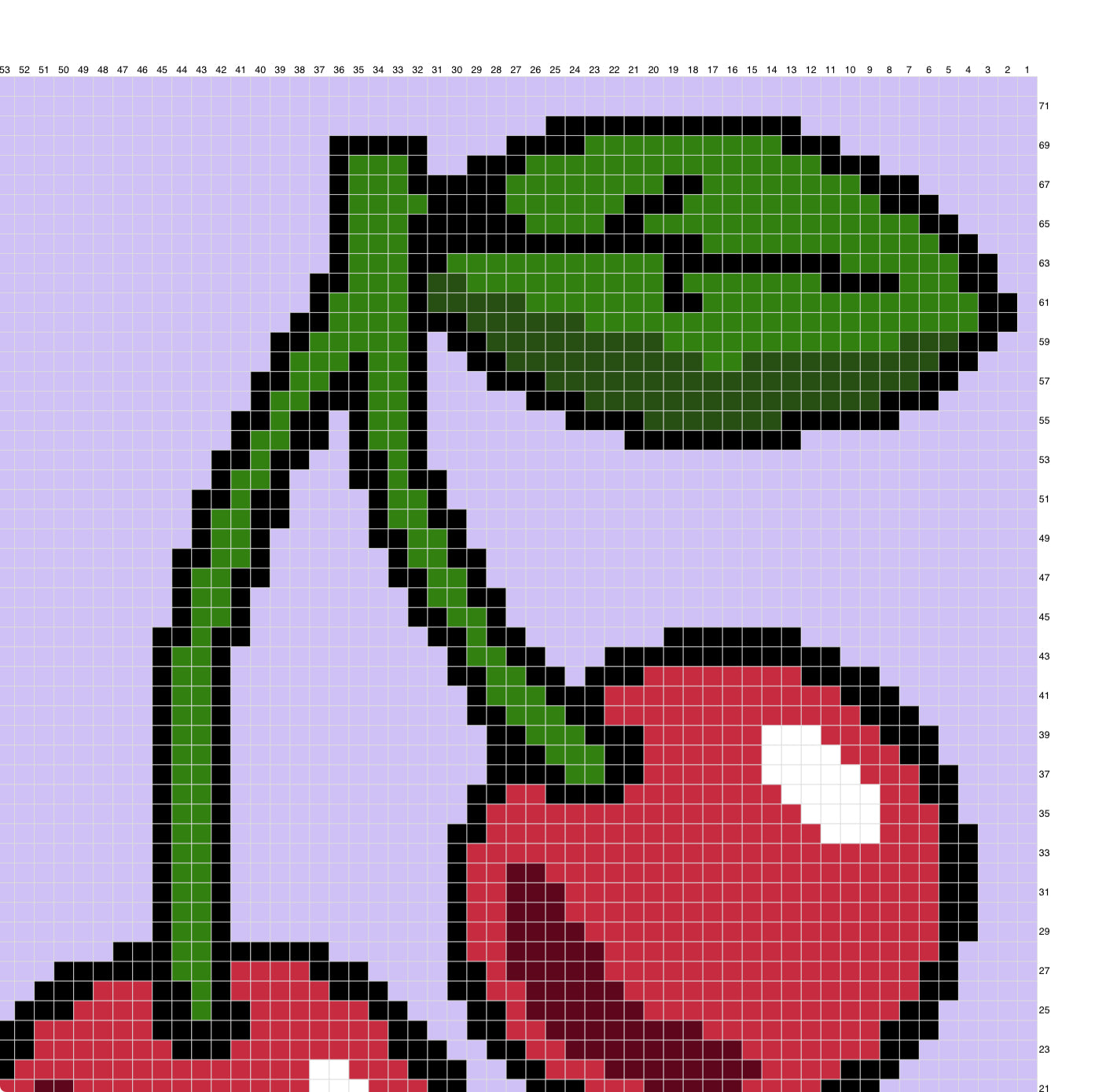 Cherry Graphghan Crochet Small Panel - Beginner Friendly