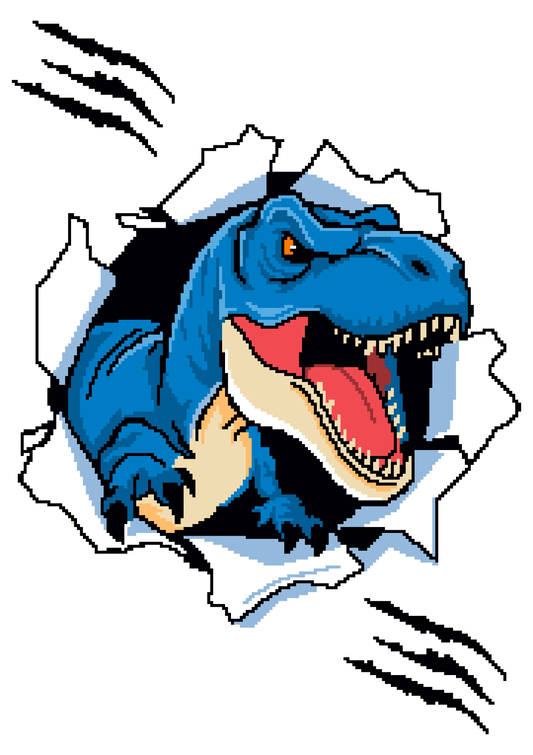 Dino Break Thru Crochet Graphghan Pattern