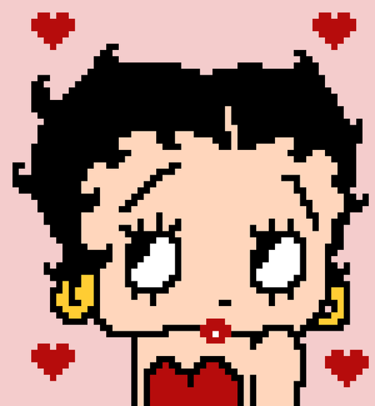 Betty Boop Crochet Graphghan Tapestry Pattern