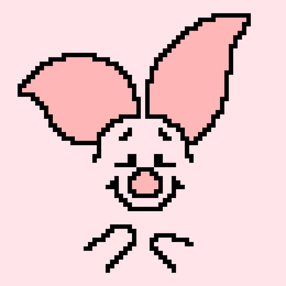 Winnie the Pooh/ Piglet Graphghan Pillow Pattern