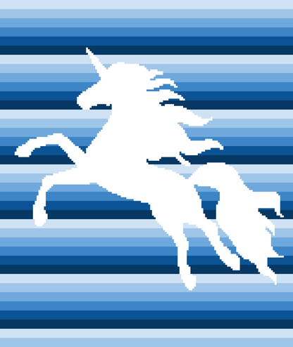 Flying Unicorn Ombré Crochet Graphghan Pattern