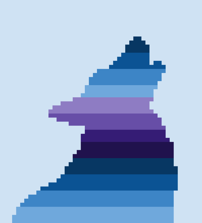 Howl At The Moon Ombré Crochet Graphghan Pattern