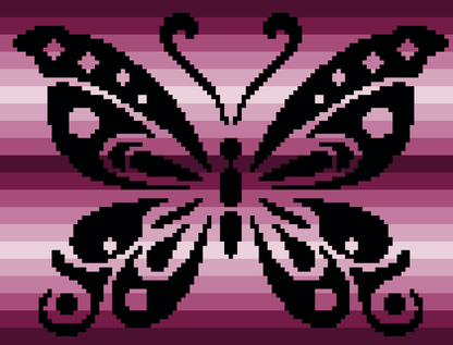 Butterfly Ombre Crochet Graphghan Pattern