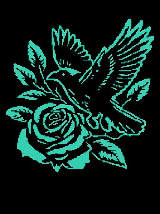 Blessed Rose Crochet Graph Pattern