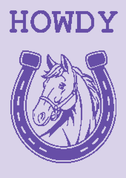 Howdy Horse Crochet Graphghan Pattern