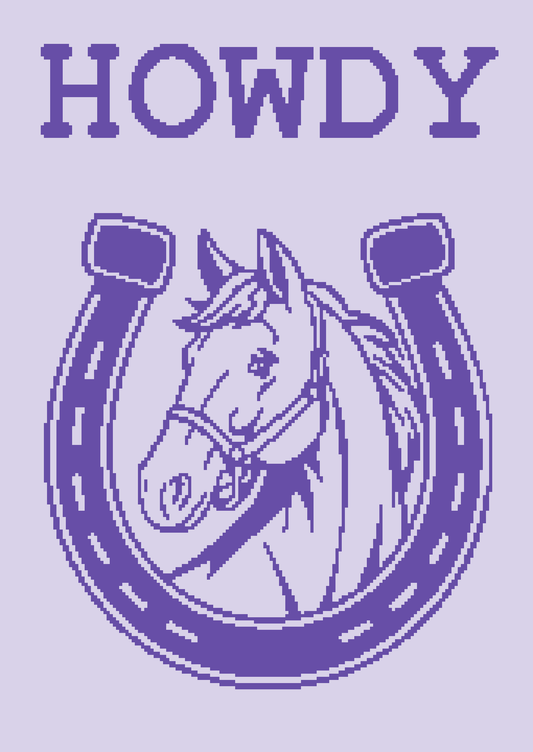 Howdy Horse Crochet Graphghan Pattern