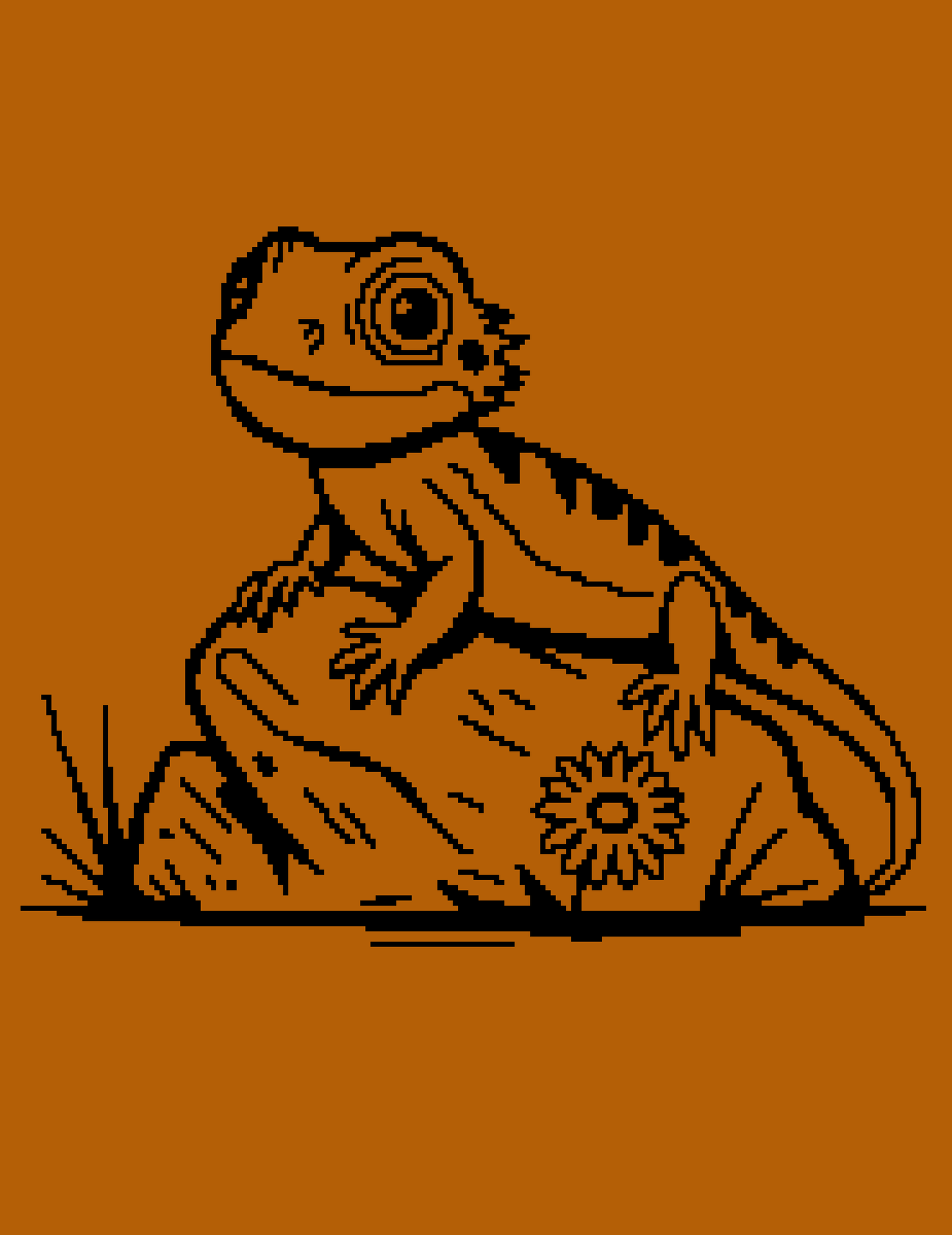 Bearded Dragon Graphghan Crochet Pattern