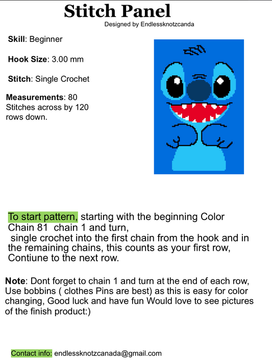 Stitch Panel Crochet Graphghan Pattern