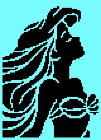 Mermaid Panel Graphghan Crochet